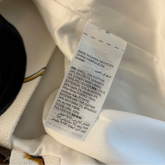 White House Black Market Floral Midi Skirt - White and Gold 4 - Picture 9 of 9